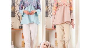 model baju batik kombinasi atasan wanita lengan panjang modern_d707c74a0.jpg